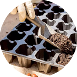 Semillero poliestireno rígido negro