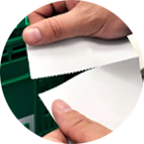 Etiqueta no adhesiva de papel