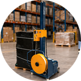 Flejadora semiautomática de palés